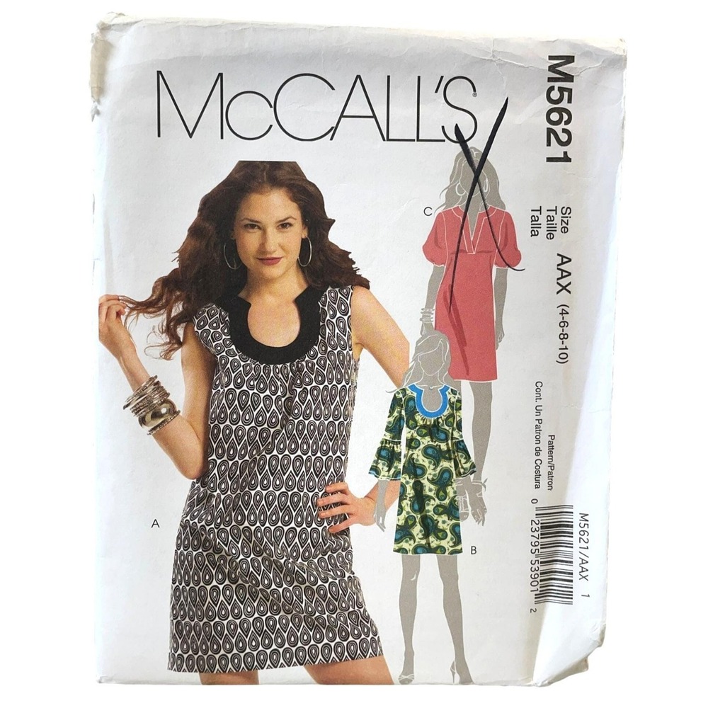 McCalls Sewing Pattern 5621 Dress Misses Size 4-10